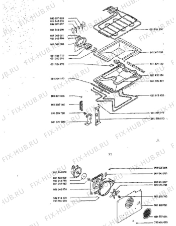 Взрыв-схема плиты (духовки) Aeg 5311B-B - Схема узла Electrical equipment